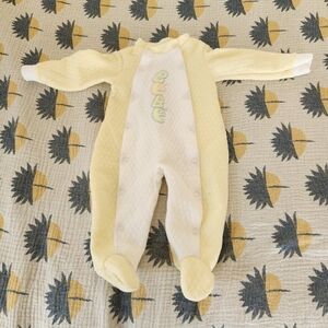 Babygro Vtg BEBE Applique Quilted Footie Sleeper Large Polyester Made In USA